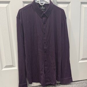 Buttercloth Men's Purple Dot-Pattern Dress Shirt